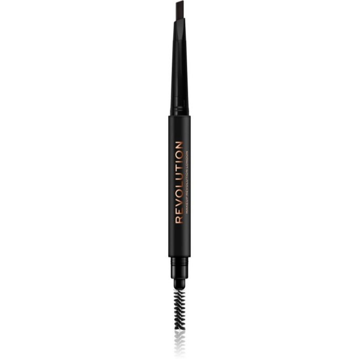 Makeup Revolution Duo Brow Definer Crayon à sourcils et brosse 2-en-1 Marron foncé 0.25 g Makeup Revolution Duo Brow Definer Crayon à sourcils et brosse 2-en-1 Marron foncé 0.25 g